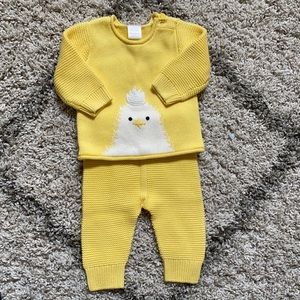Hanna Andersson 3-6mo sweater and pant set